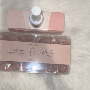 Kiara Sky Almond Medium Gel-Like Press-On Nails in Nude/Almond